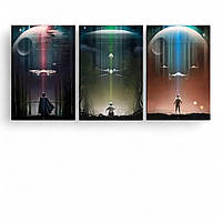 Картина для фанатів Star Wars Друк на полотні 120х60 з 3-х частин, фото 2