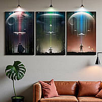 Картина для фанатів Star Wars Друк на полотні 120х60 з 3-х частин, фото 3