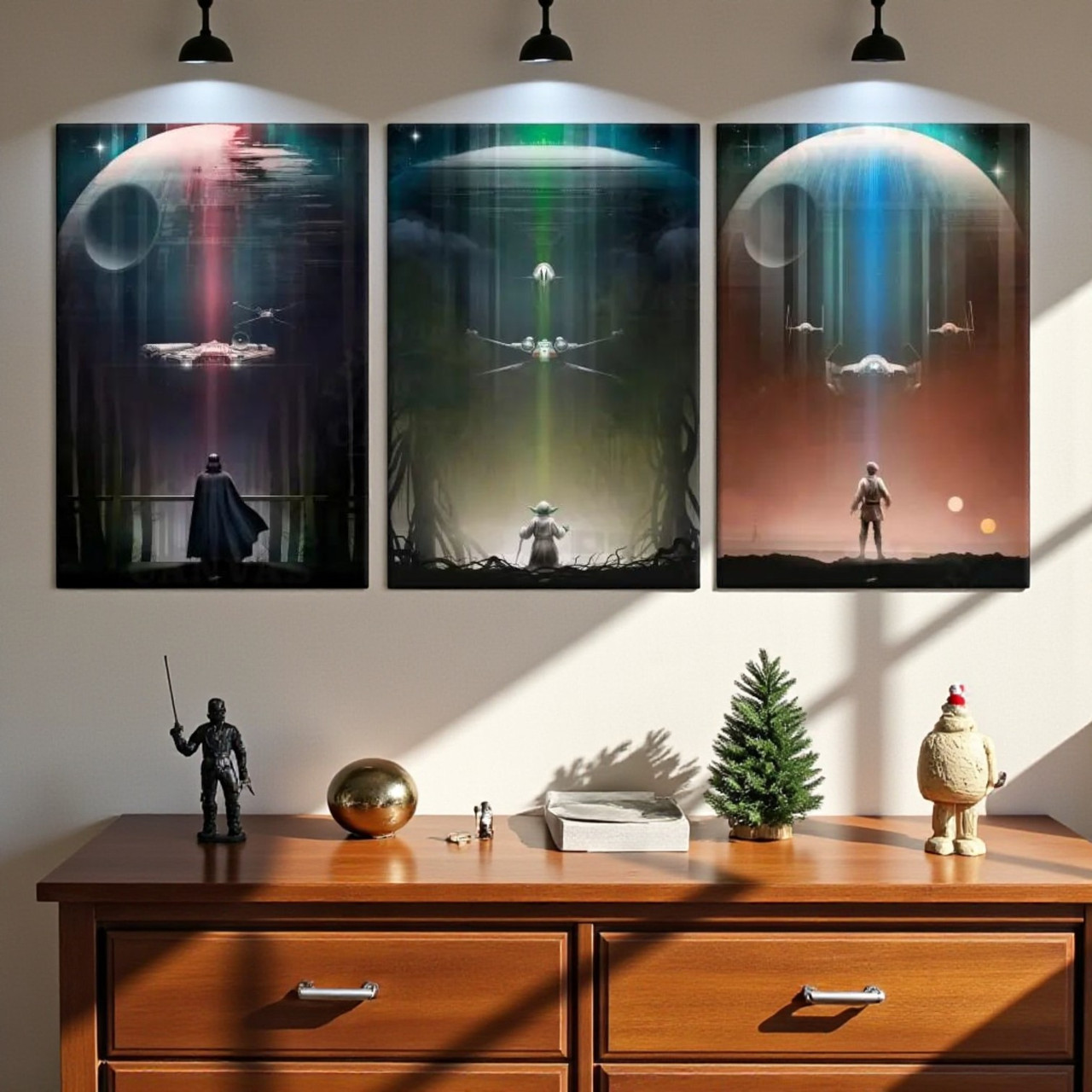 Картина для фанатів Star Wars Друк на полотні 120х60 з 3-х частин, фото 1