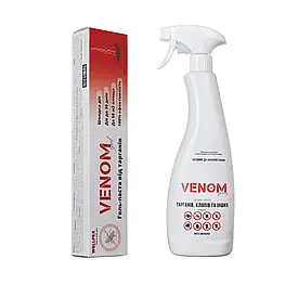 Таргани в оселі — Venom спрей+гель, комплект: швидко й легко позбавтеся; точкове нанесення + обробка периметра, результат надовго