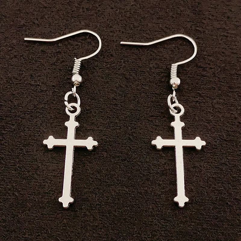 Сережки Cross хрест хрестики у вигляді хрестів, фото 1