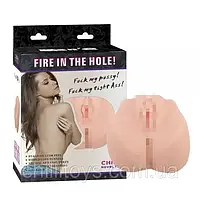Вагіна мастурбатор із двома отворами ManQ Fire In The Hole ST59502