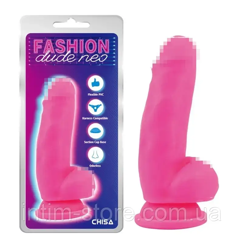 Фалоімітатор на присосці Dual Density Cock Dildo Pink 6.9, Рожевий, фото 1