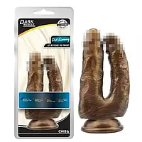 Золотистий подвійний фалоімітатор на присосці Dick Cumming ST59898