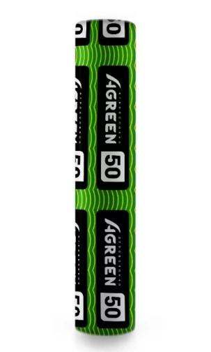 Агроволокно 50г/кв.м 1,6м х 100м перфороване, 3 ряди отворів, Чорно-біле, Agreen, фото 1