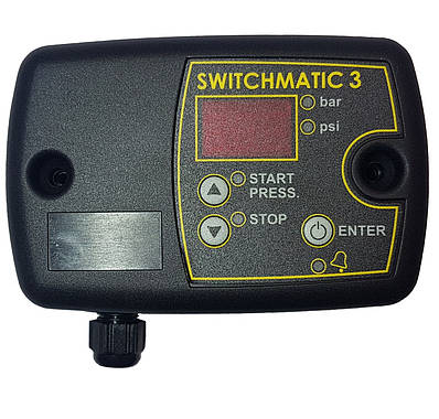 Електронне реле тиску Switchmatic 3, до 2,2 кВт, налаштування 0,5 – 8 бар (+ захист насоса від сухого ходу), Coelbo (Іспанія)