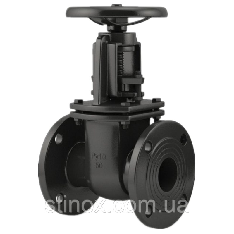 Засувка 30ч6бр Ду80 чавунна, фланцева, паралельна, дводискова з висувним шпинделем