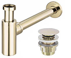 Сифон для раковини REA GOLD універсальний + CLICK-CLACK