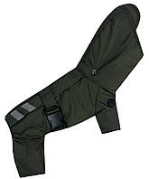 Зимовий комбінезон для собак з поясом, водовідштовхувальний, хакі
