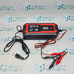 Зарядний пристрій мережевий YATO з LCD дисплеєм 230В, для акумуляторів 6V-2А / 12V-8A, до 240Агод, YT-83001