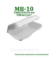 Одноразова упаковка з вспениного полістиролу, ланч-бокс, 250шт/уп