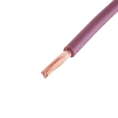 Дріт багатожильний 4mm2 (12AWG, 56xD0.29 mm) коричневий, 1 м, фото 1