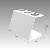 Підставка EKOSTAR для вафельного ріжка на 3шт. Біла, фото 3