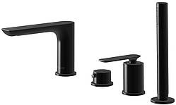 Змішувач для ванни KOHLMAN EXPERIENCE BLACK на борт ванни *