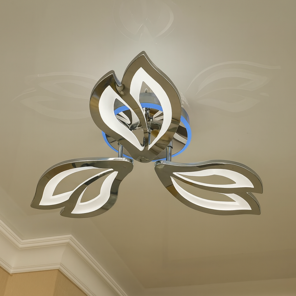 Люстра для кухні Led з пультом Vatan Light 76W до 18 м² колір Хром 1182/3 CH, фото 1