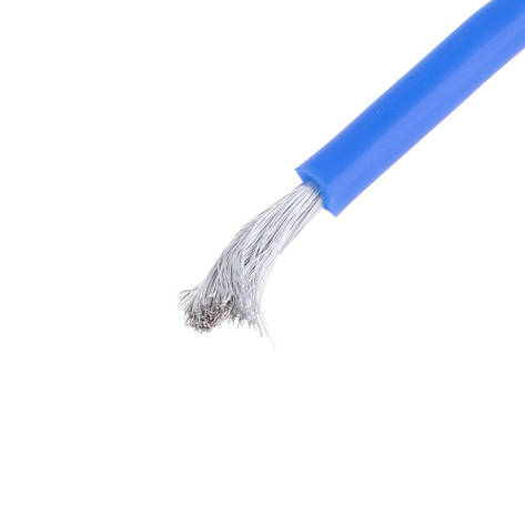 Силіконовий дріт 13AWG (2.5mm2-500/0.08TS) синій, 1 м, фото 1