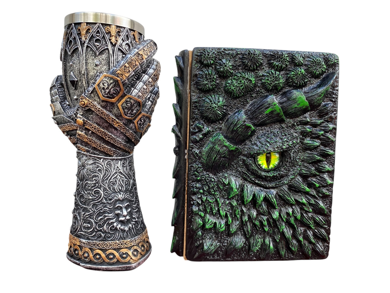 Подарунковий набір Келих 3D Рука з Левом і Блокнот 3D «Око Лісового Дракона», фото 1