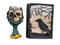 Подарунковий набір Келих 3D Лапа Дракона та Блокнот 3D «Тінь Ворона»