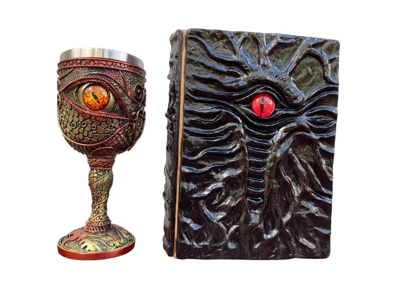 Подарунковий набір Келих 3D Око Orange і Блокнот 3D «Книга, що дивиться у відповідь», фото 1