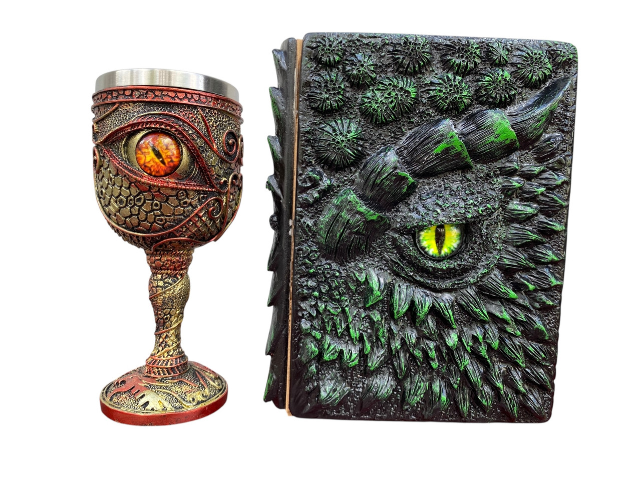 Подарунковий набір Келих 3D Око Orange і Блокнот 3D «Око Лісового Дракона», фото 1