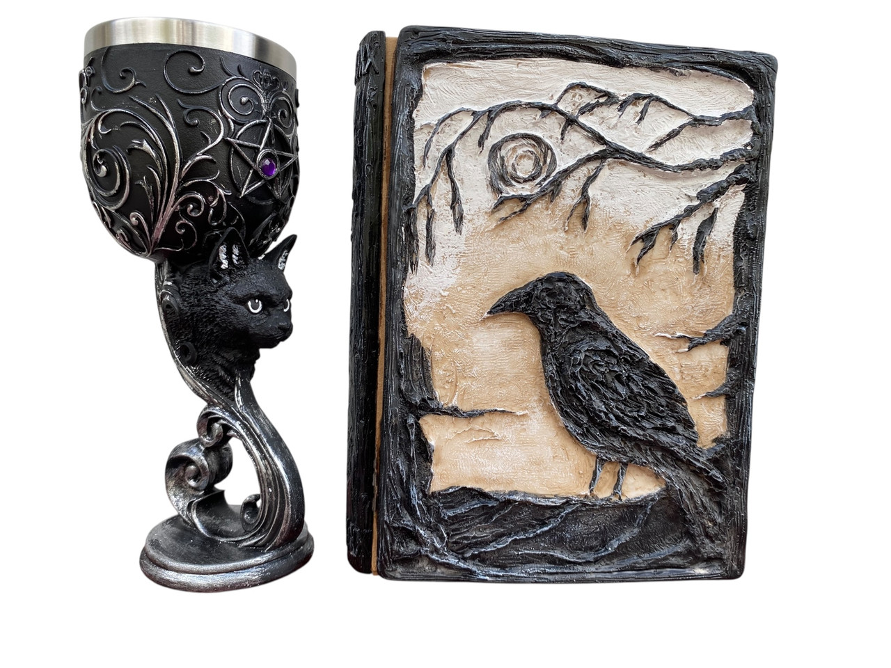 Подарунковий набір Келих 3D Кіт і Блокнот 3D «Тінь Ворона», фото 1