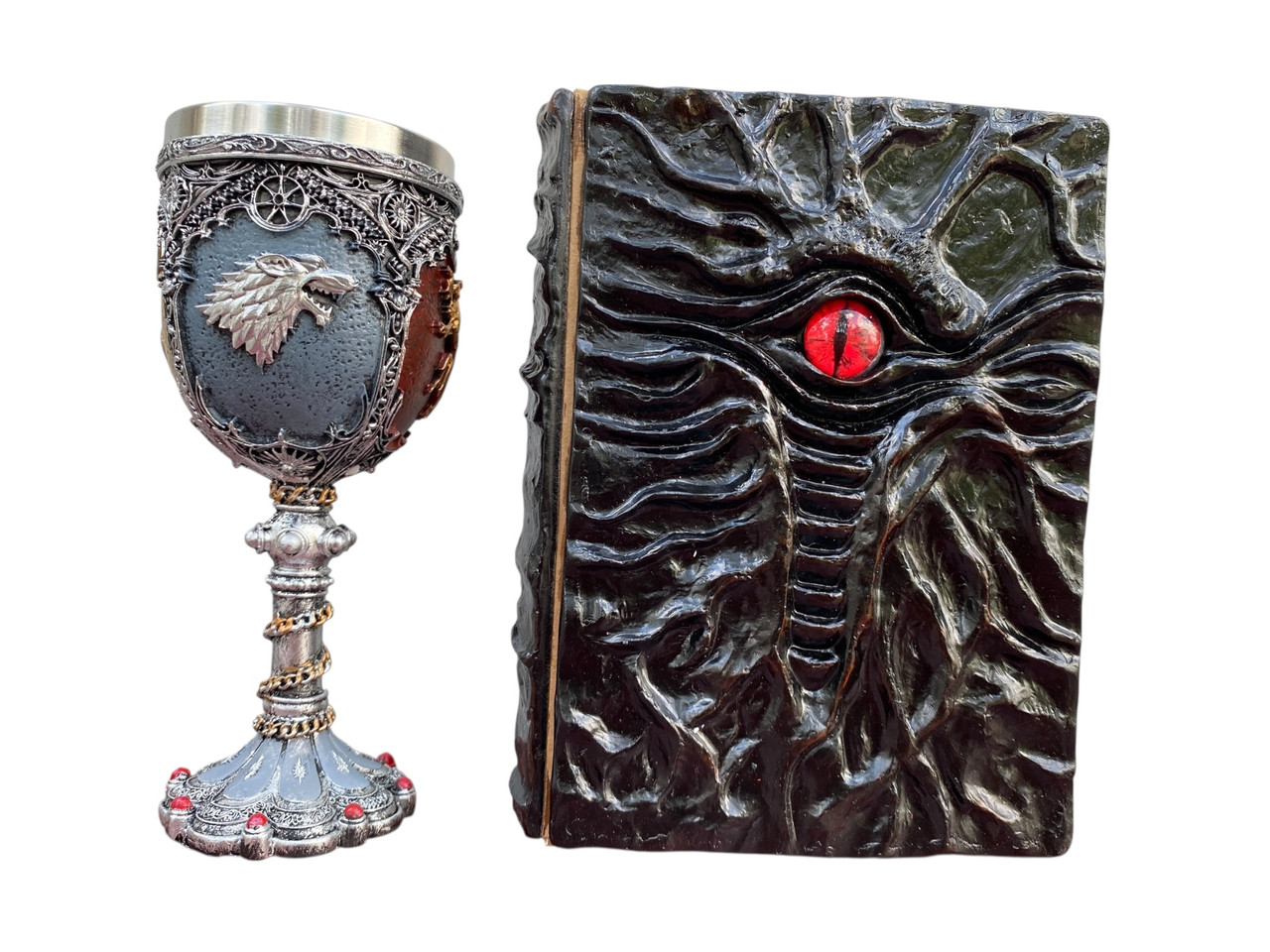 Подарунковий набір Келих 3D Гра Престолів і Блокнот 3D «Книга, що дивиться у відповідь», фото 1