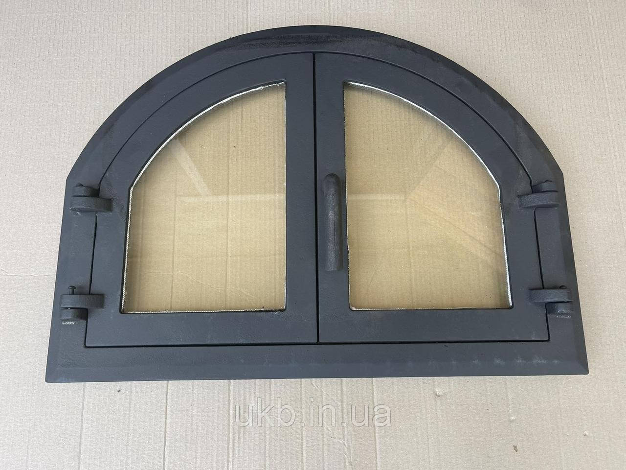 Дверцята печі з термосклом 650*480 мм "Лотос"
