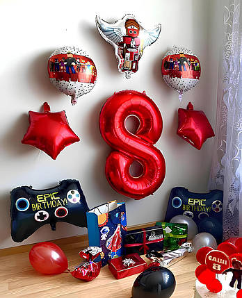 Фотозона з кульок Роблокс Roblox міні з цифрою (14 кульок), фото 1