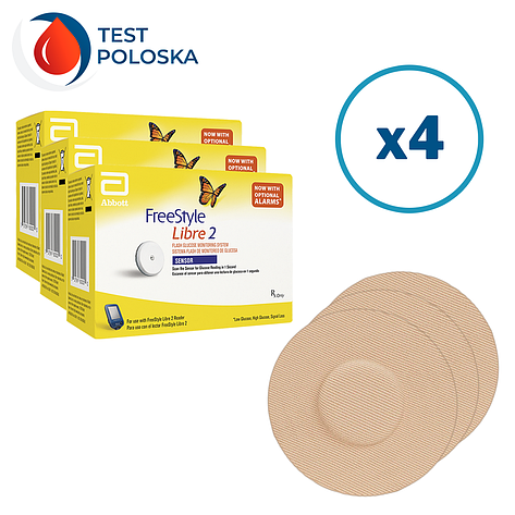 Сенсор Freestyle Libre 2 (ФріСтайл Лібре) 4 уп. і 4 тейпи в комплекті, фото 1