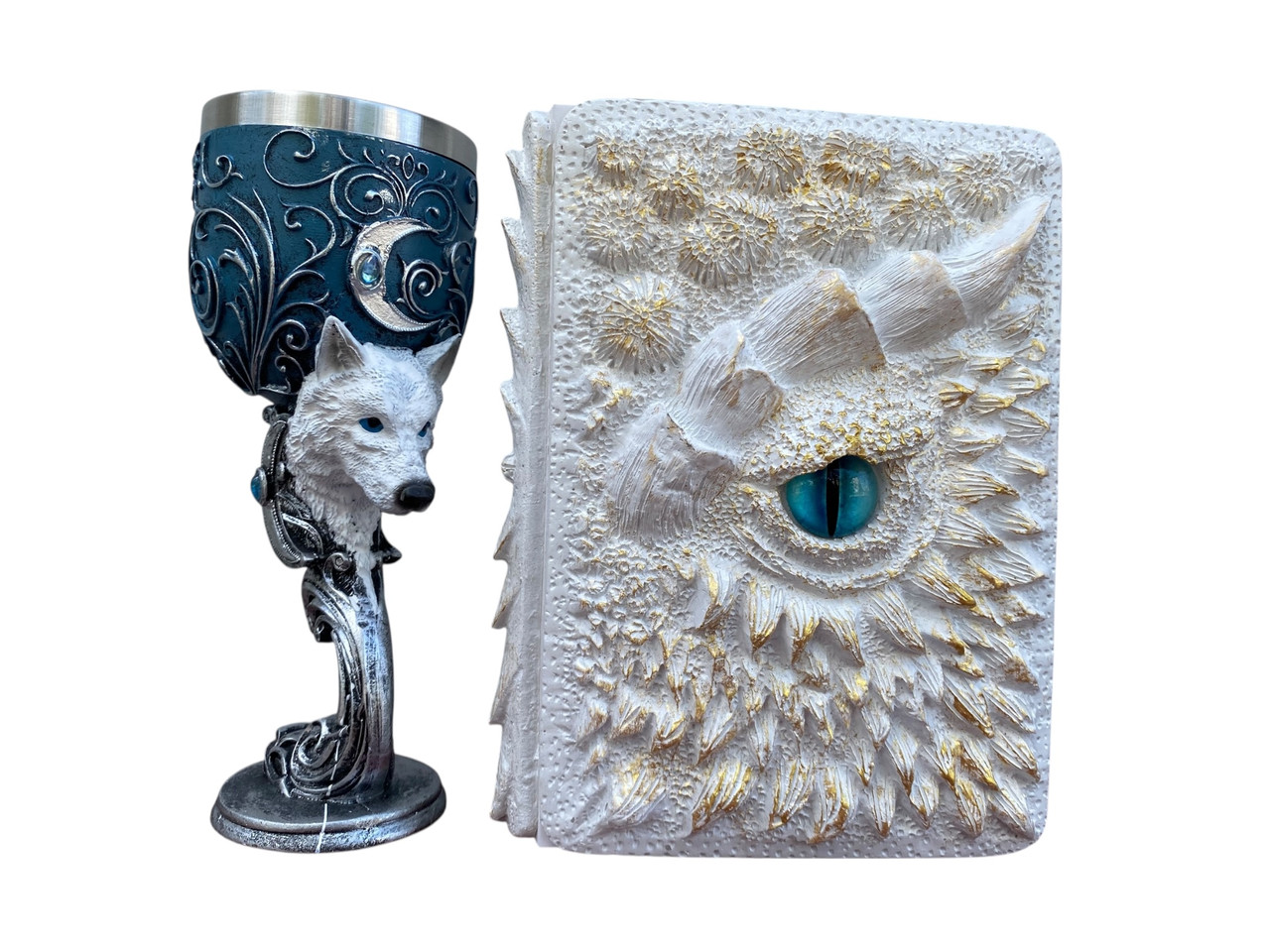 Подарунковий набір Келих 3D Вовк і Блокнот 3D «Око Крижаного Хранителя», фото 1