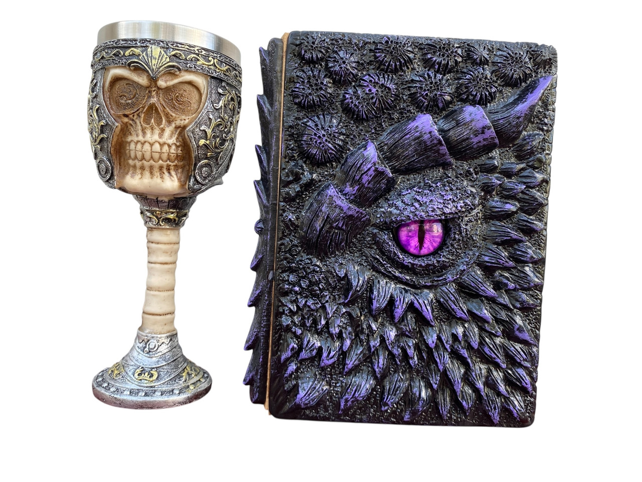 Подарунковий набір Келих 3D Череп у Шоломі та Блокнот 3D «Око Ілюзій», фото 1