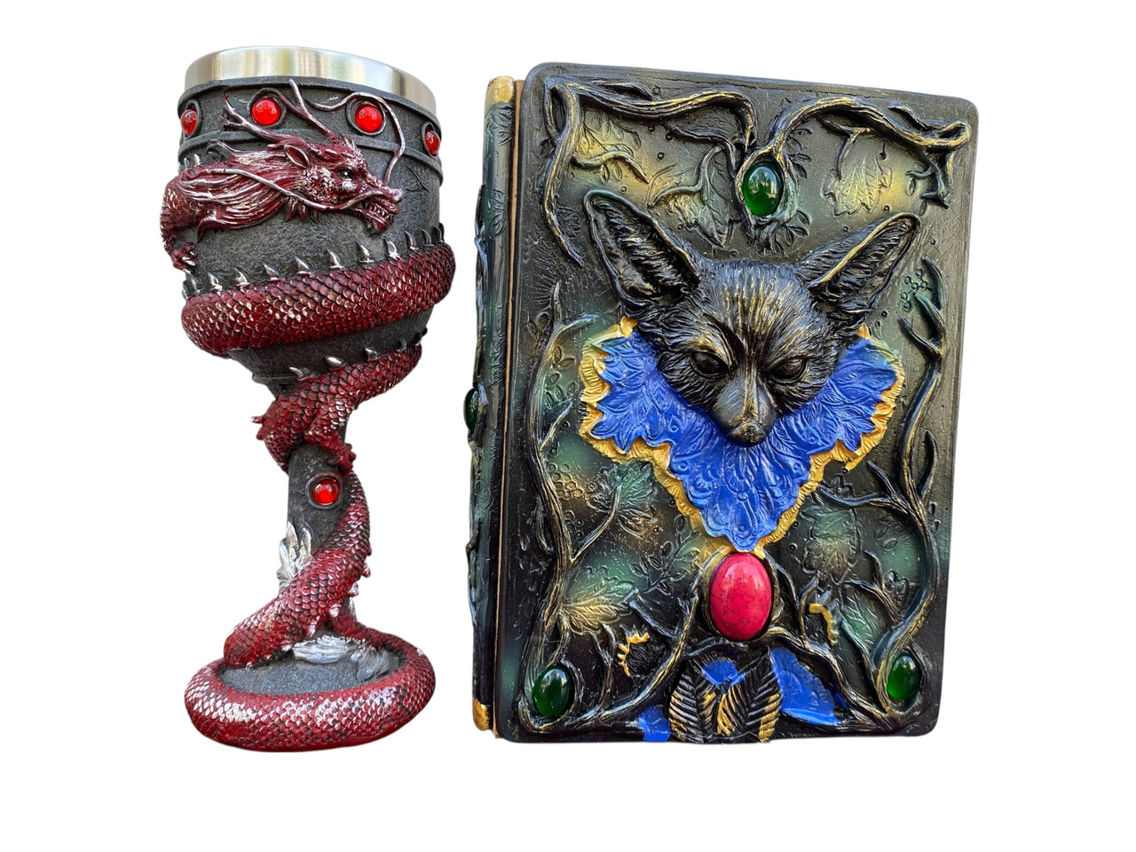 Подарунковий набір Келих 3D Танард Red і Блокнот 3D «Лісовий Гримуар Лиси», фото 1