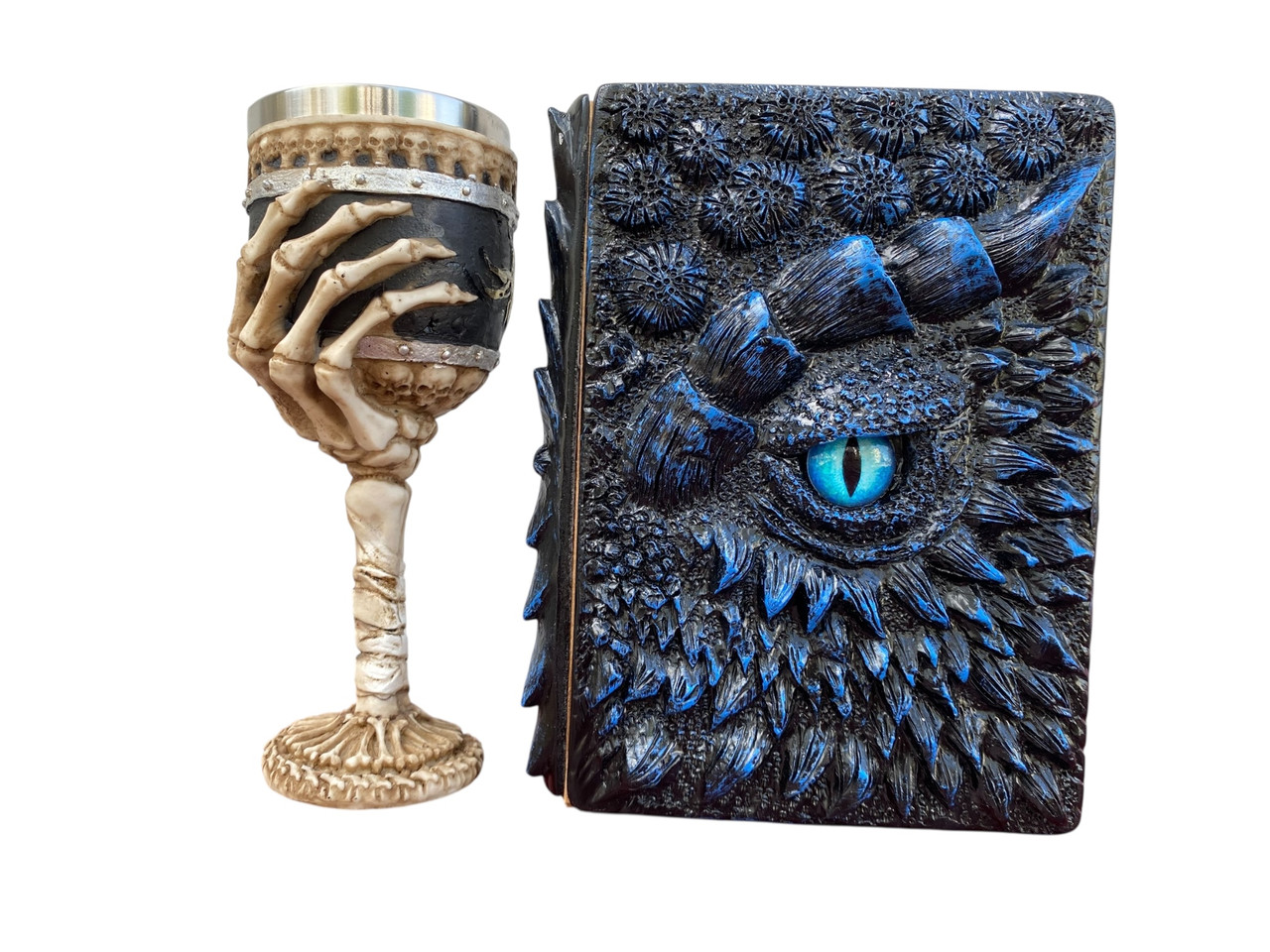 Подарунковий набір Келих 3D Рука з Черепами та Блокнот 3D «Книга Теней і Глубін», фото 1