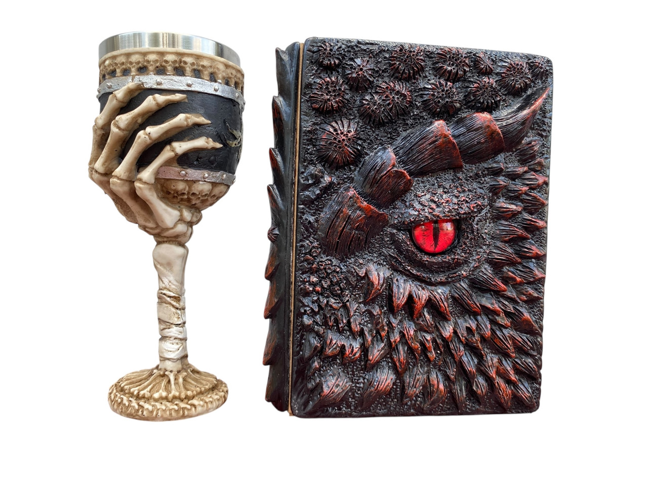 Подарунковий набір Келих 3D Рука з Черепами та Блокнот 3D «Око Пламінного Дракона», фото 1