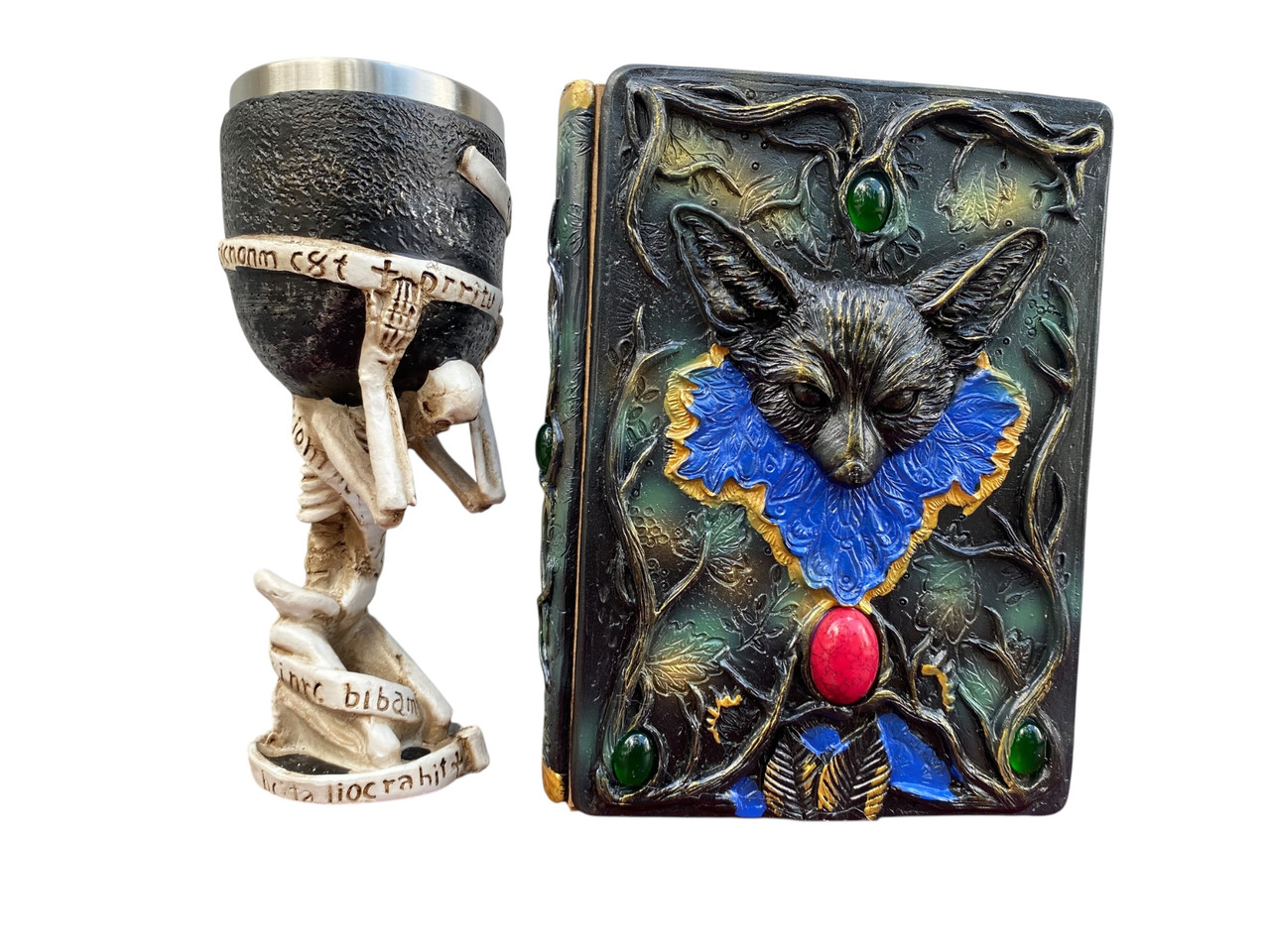 Подарунковий набір Келих 3D Скелет на Колені та Блокнот 3D «Лісовий Гримуар Лиси», фото 1