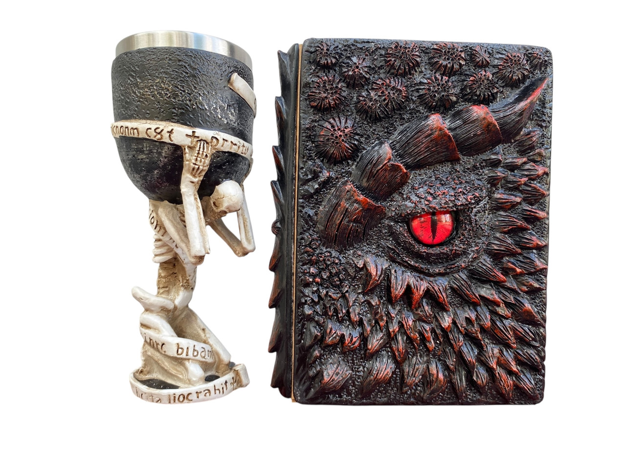 Подарунковий набір Келих 3D Скелет на Колені та Блокнот 3D «Око Пламінного Дракона», фото 1