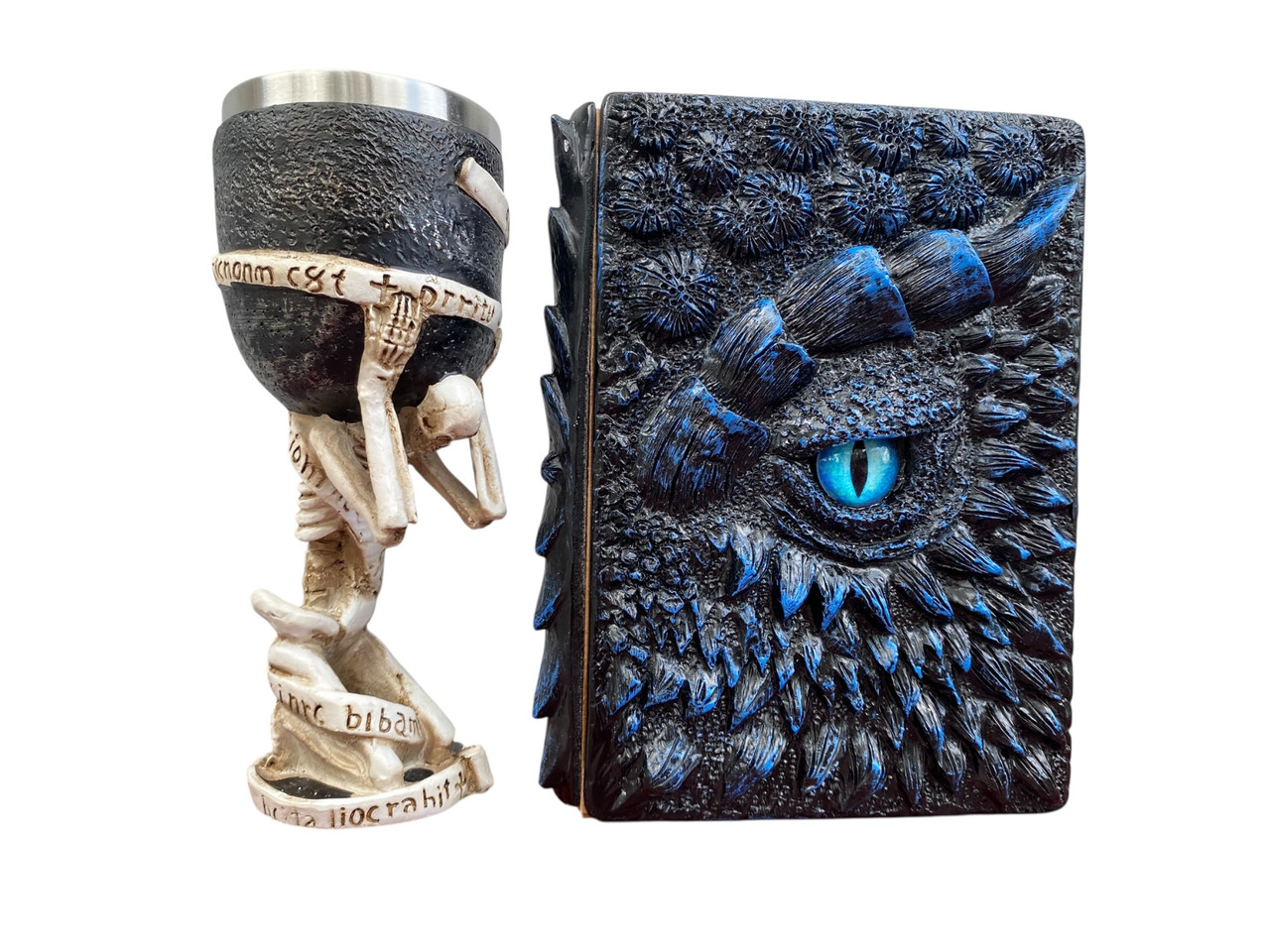 Подарунковий набір Келих 3D Скелет на Колені та Блокнот 3D «Книга Теній і Глубін», фото 1