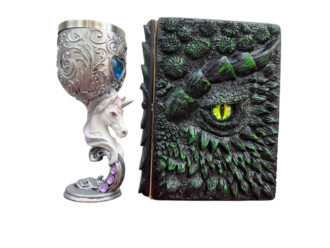 Подарунковий набір Келих 3D Єдиноріг і Блокнот 3D «Око Лісового Дракона», фото 1