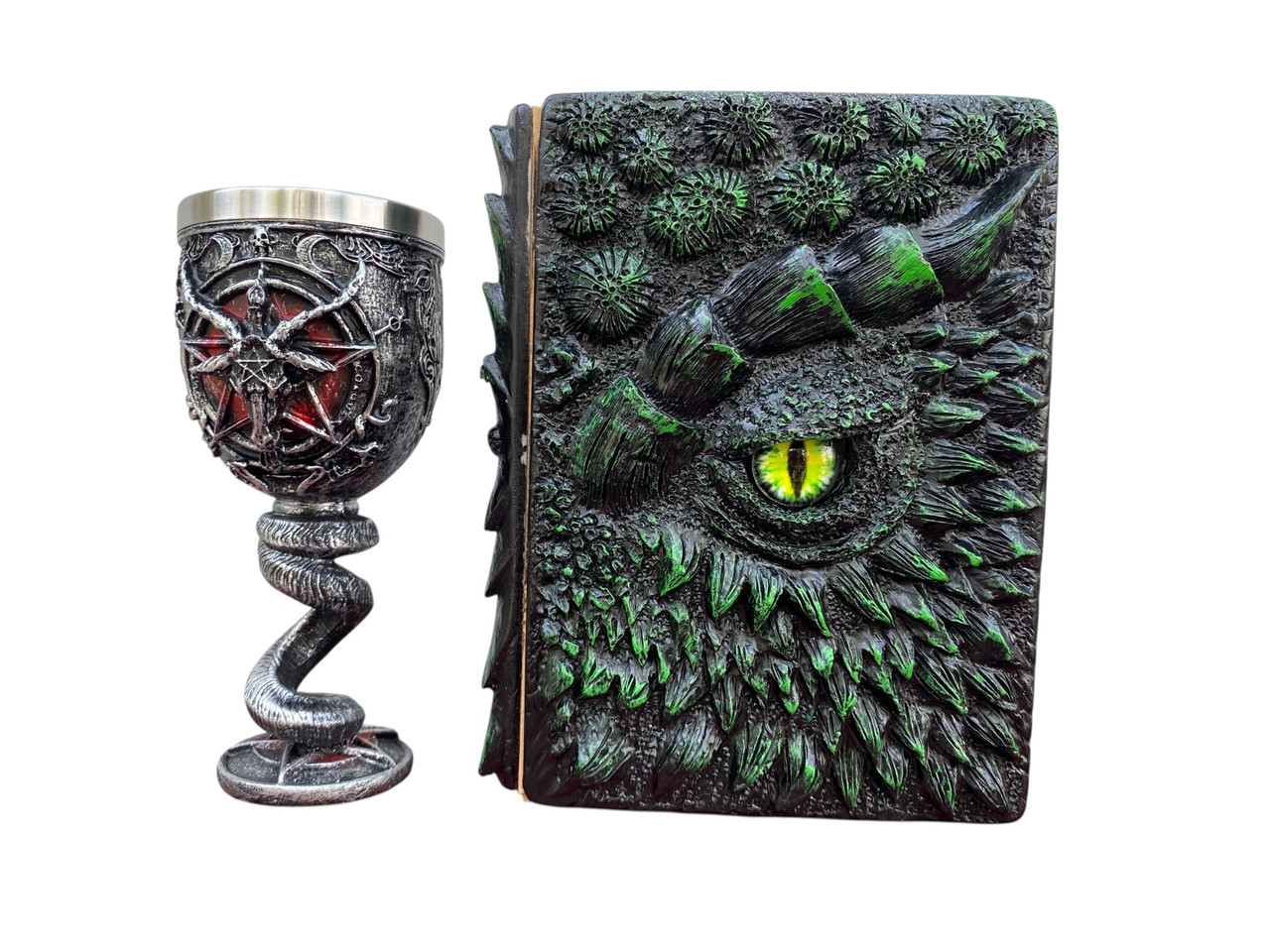 Подарунковий набір Келих 3D Бафомет і Блокнот 3D «Око Лісового Дракона», фото 1