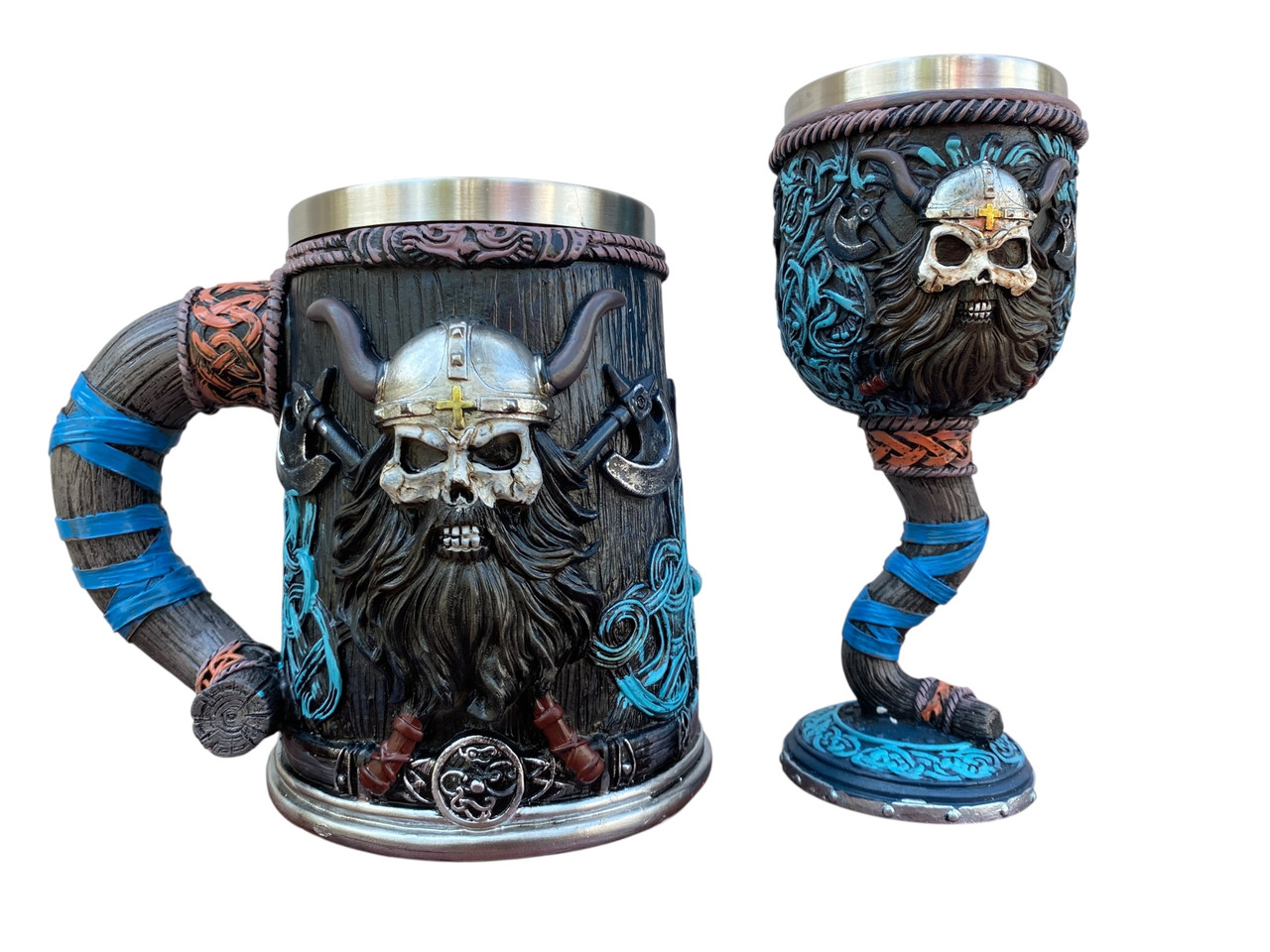 Подарунковий набір Кухоль і Келих 3D Вікінг Молот Тора, фото 1