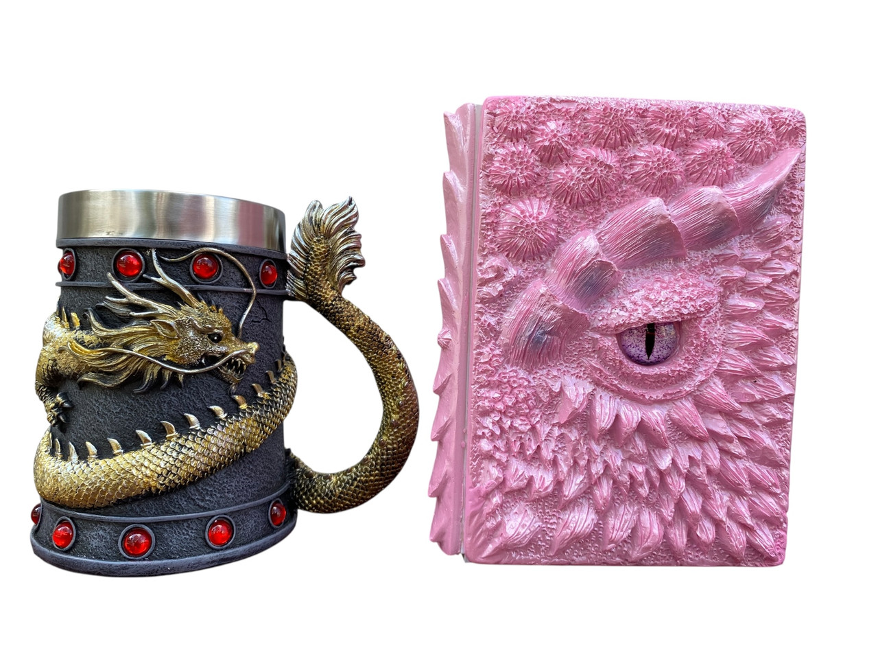 Подарунковий набір Кухоль 3D Танард Gold Rose та Блокнот 3D «Дракон Єдинорога», фото 1