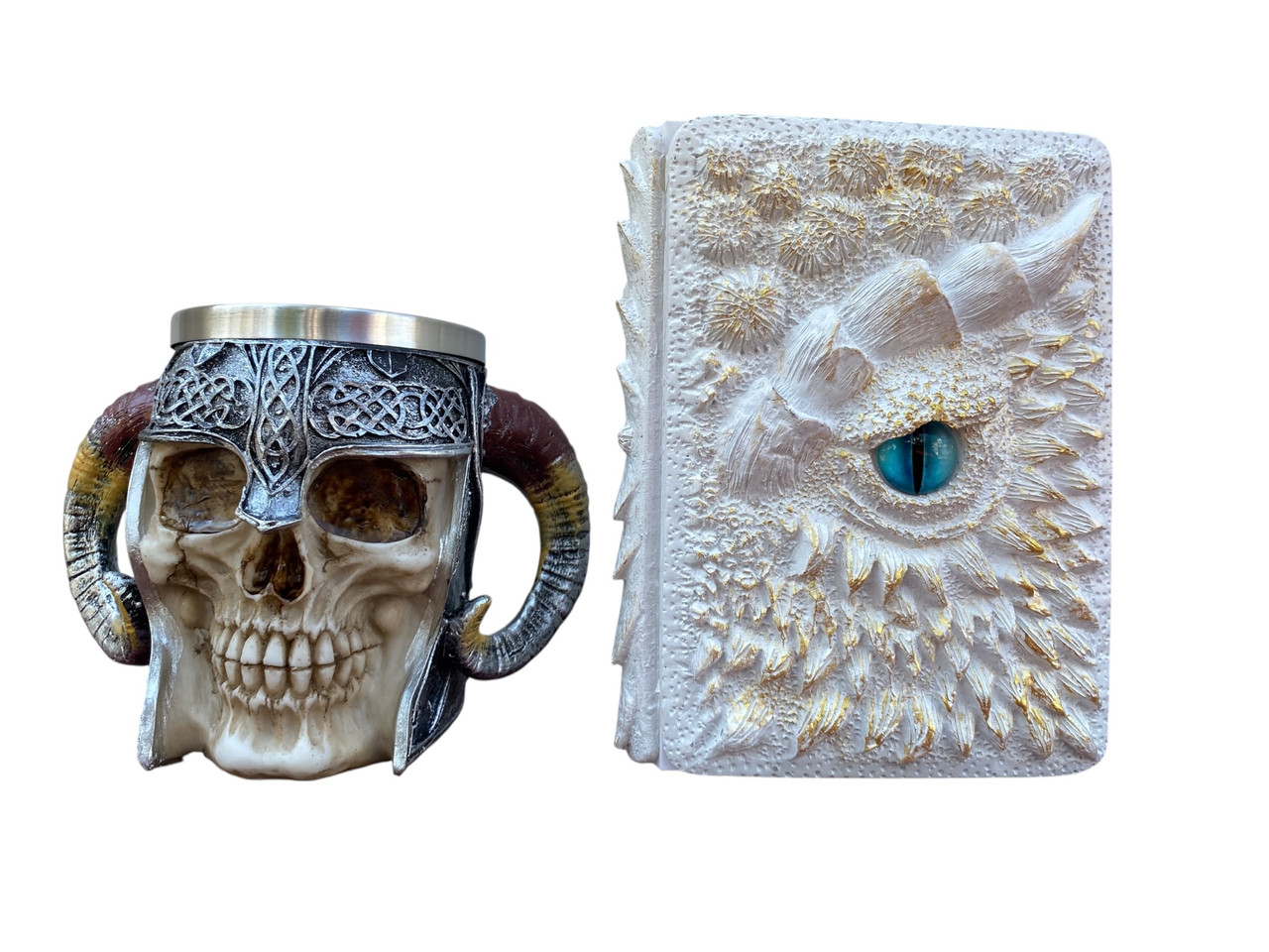 Подарунковий набір Кухоль 3D Рогатий Череп і Блокнот 3D «Око Крижаного Хранителя», фото 1