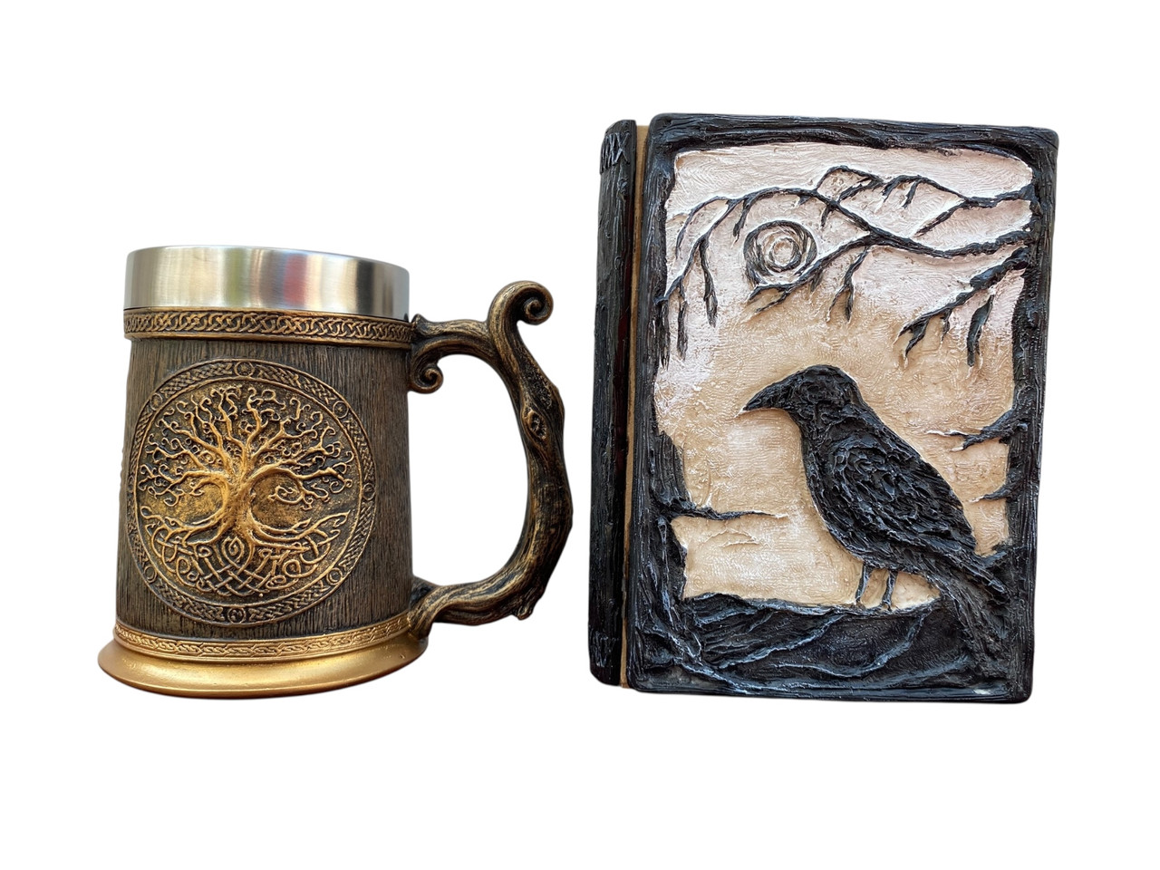 Подарунковий набір Кухоль 3D Друїд Ігграсиль і Блокнот 3D «Тінь Ворона», фото 1