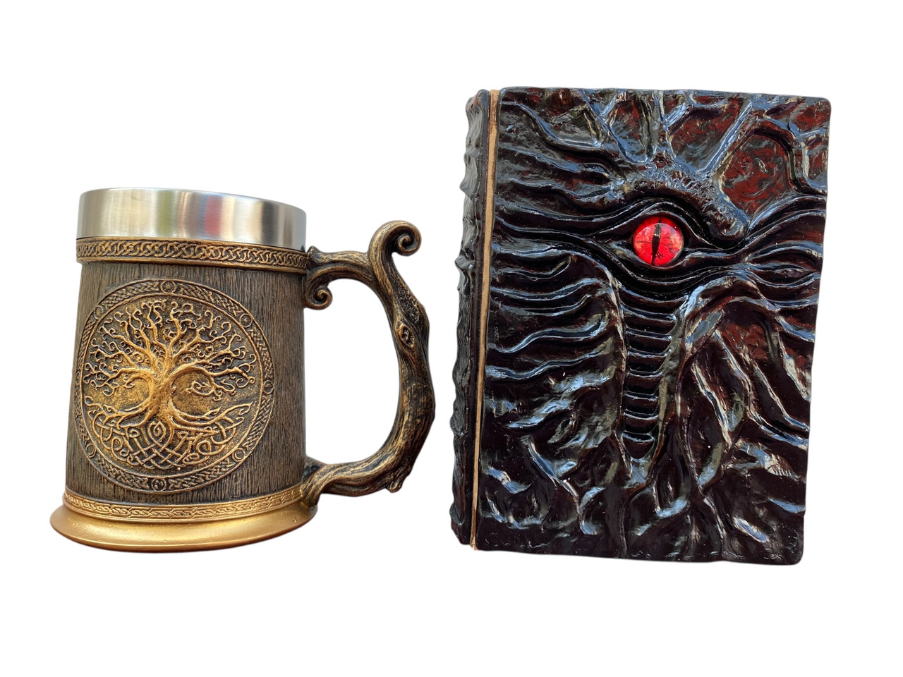 Подарунковий набір Кухоль 3D Друїд Ігграсиль і Блокнот 3D «Книга, що дивиться у відповідь», фото 1