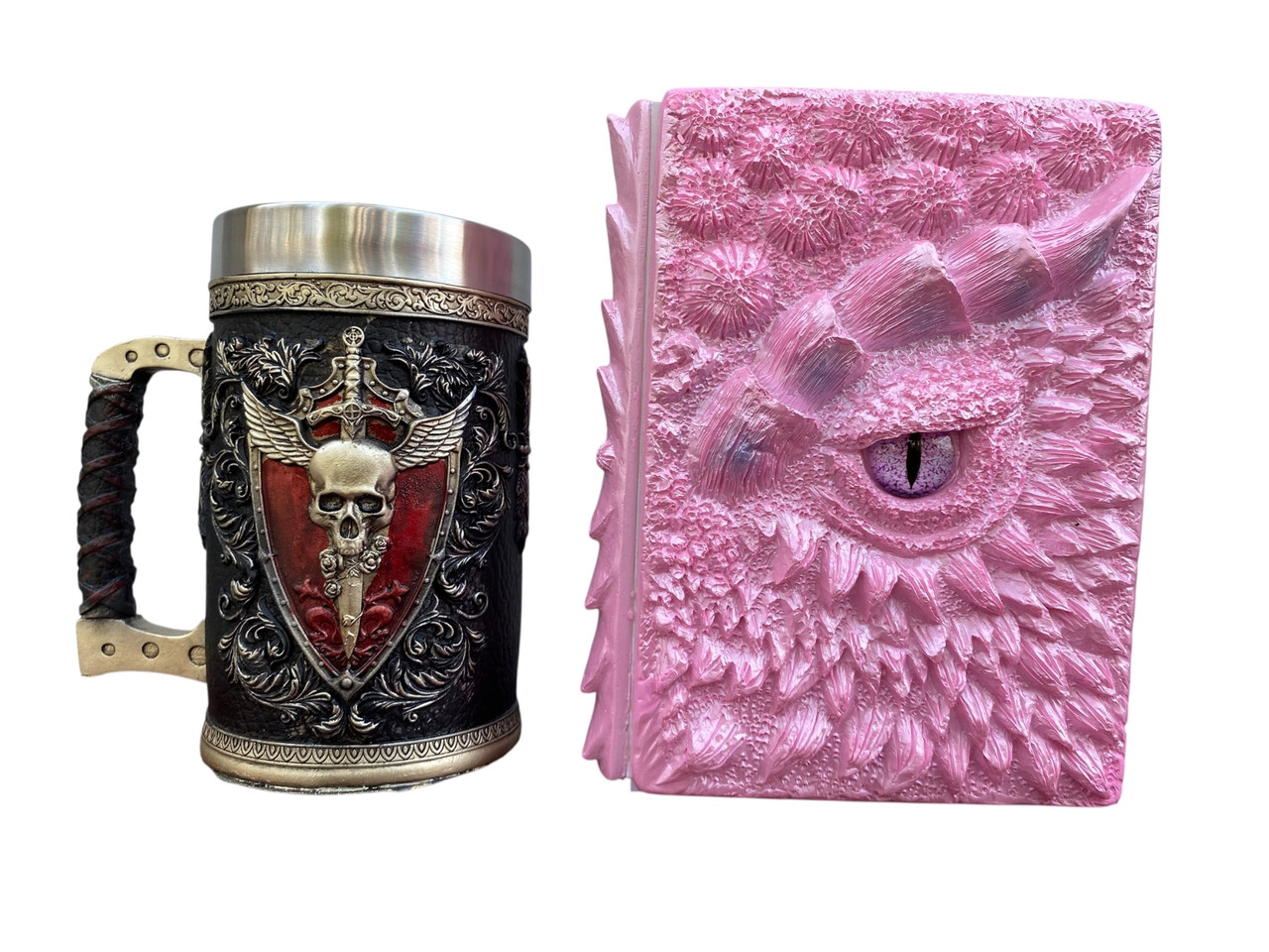 Подарунковий набір Кухоль 3D Крилатий Череп і Блокнот 3D «Дракон Єдинорога», фото 1