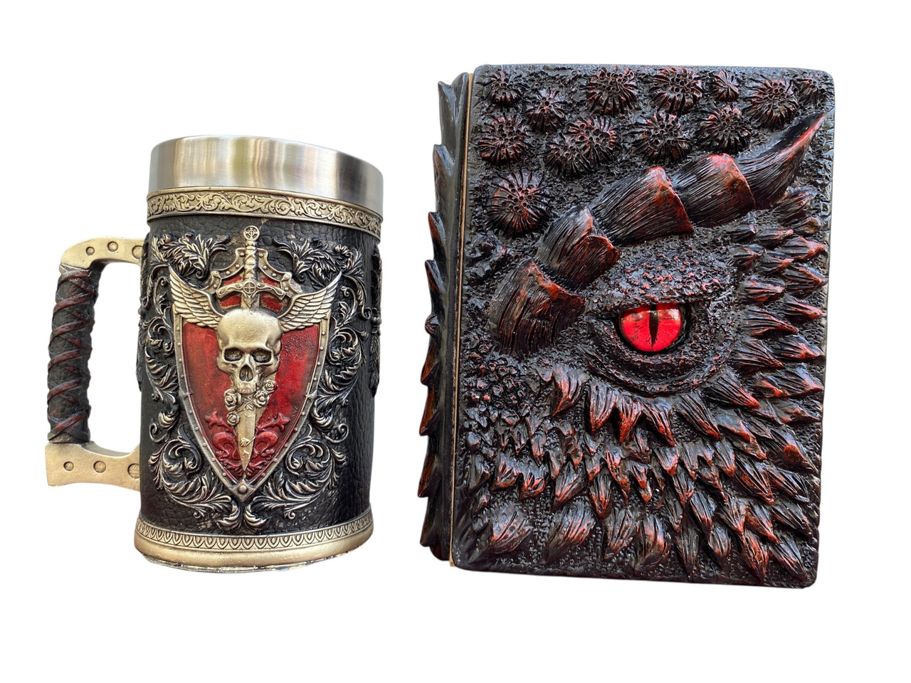 Подарунковий набір Кухоль 3D Крилатий Череп і Блокнот 3D «Око Пламінного Дракона», фото 1