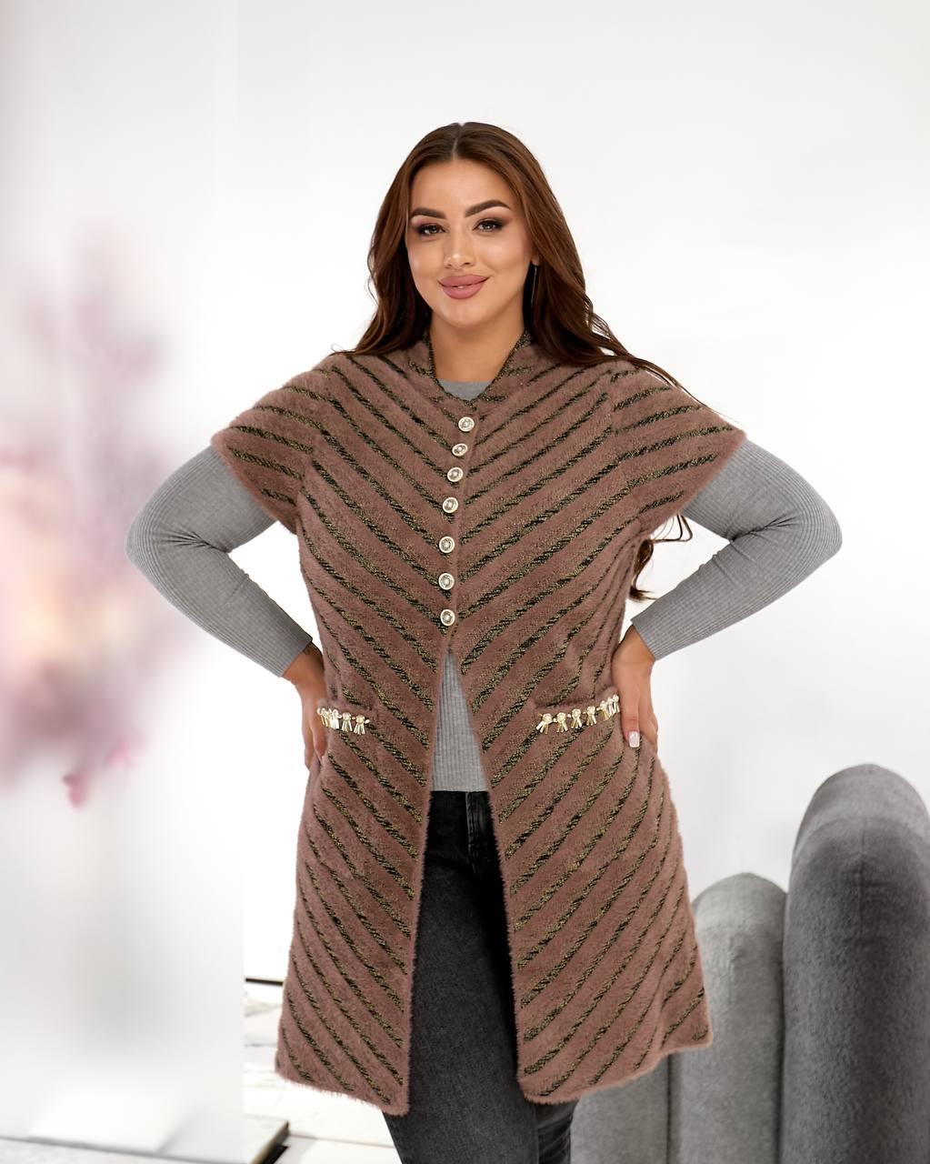 Жилетка Жіноча Альпака Розміри 46-56 (альп 1100), фото 1