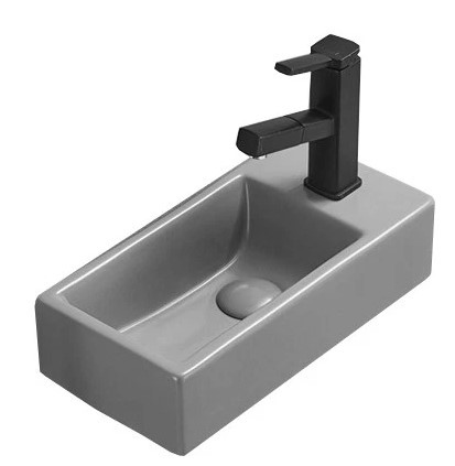 Умивальник (раковина) MEXEN INEZ 40 GREY MATT лівий накладний підвісний *, фото 1