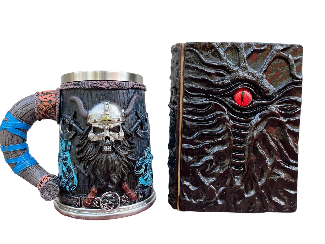 Подарунковий набір Кухоль 3D Скандинавський Воїн і Блокнот 3D «Книга, що дивиться у відповідь», фото 1