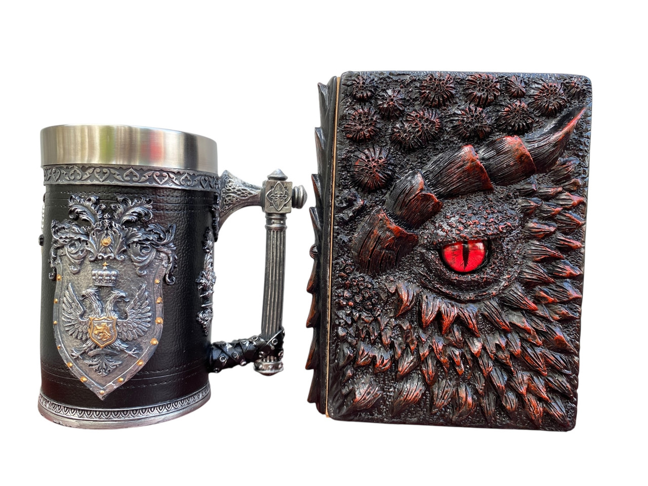 Подарунковий набір Кухоль 3D Щит і Корона та Блокнот 3D «Око Пламінного Дракона», фото 1